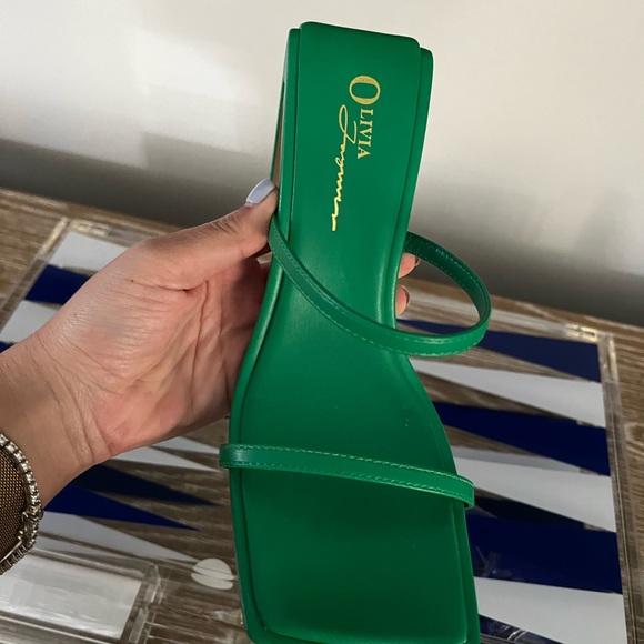 Green Open Toe Sandal - Picture 3 of 6